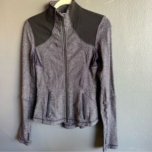 Navy herringbone Lululemon define zip up jacket 4FOR150